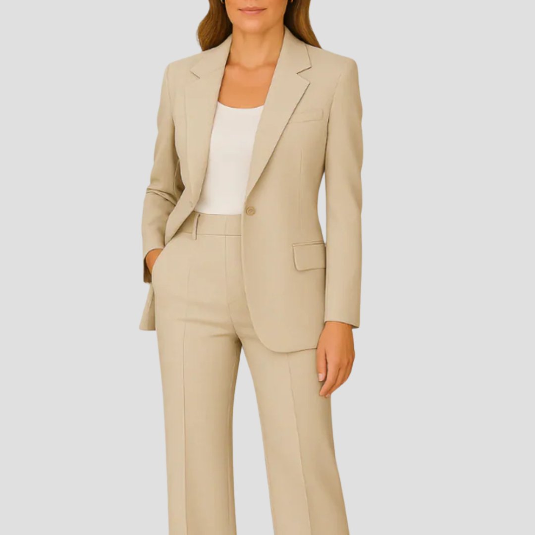 Women's Tailored Single-Button Two-Piece Suit Set