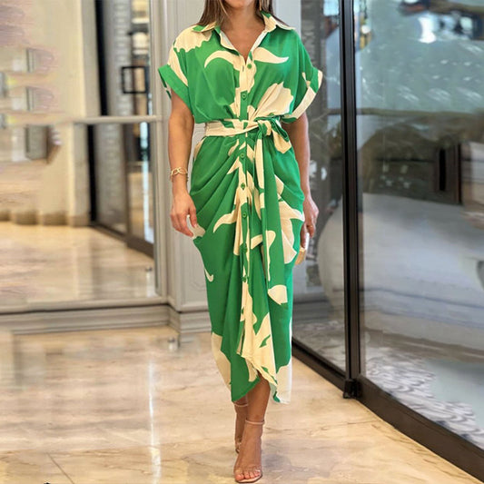 Women's Tie-Waist Midi Dress