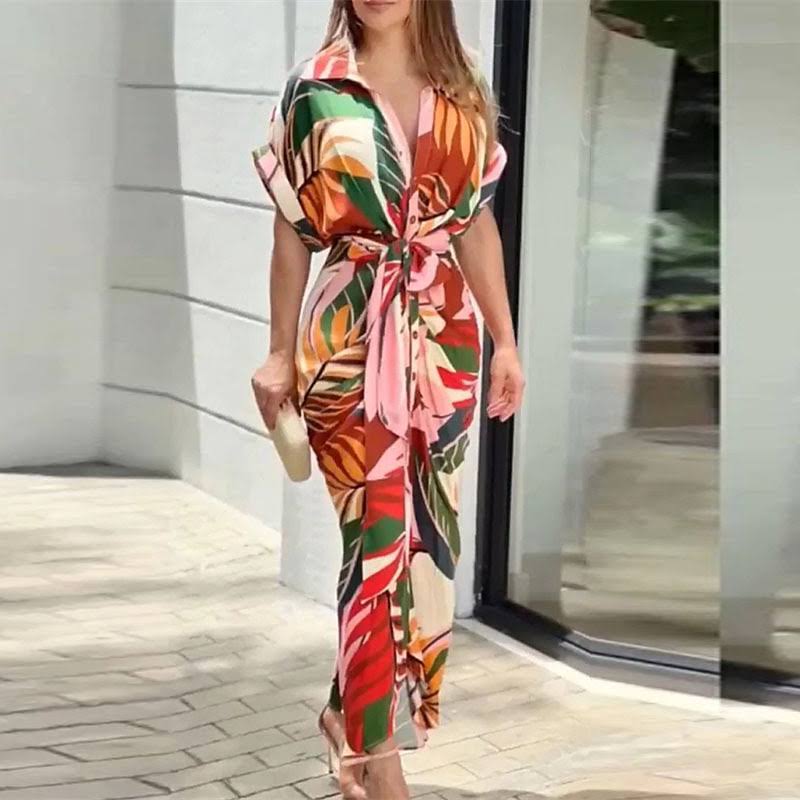 Women's Tie-Waist Midi Dress