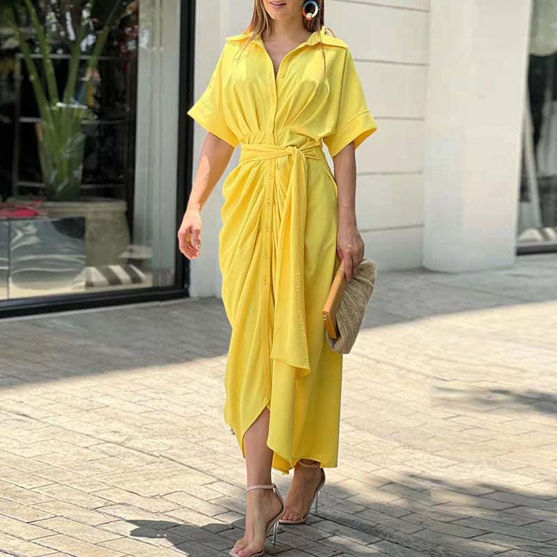 Women's Tie-Waist Midi Dress