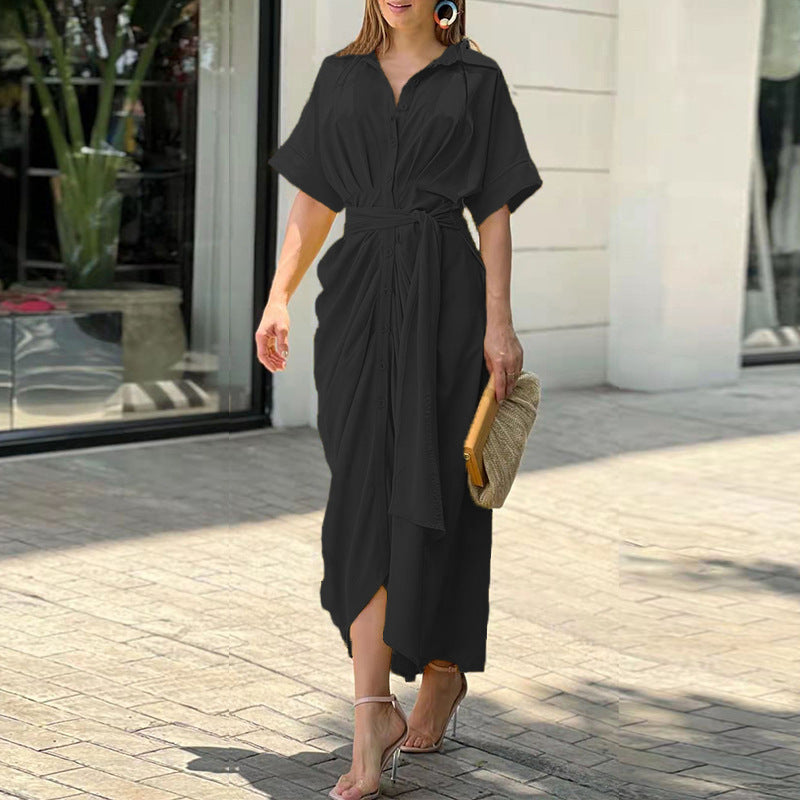Women's Tie-Waist Midi Dress