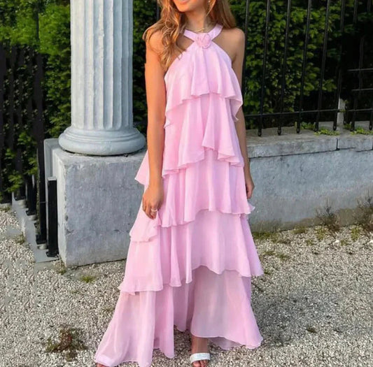 Women's Tiered A-Line Maxi Dress