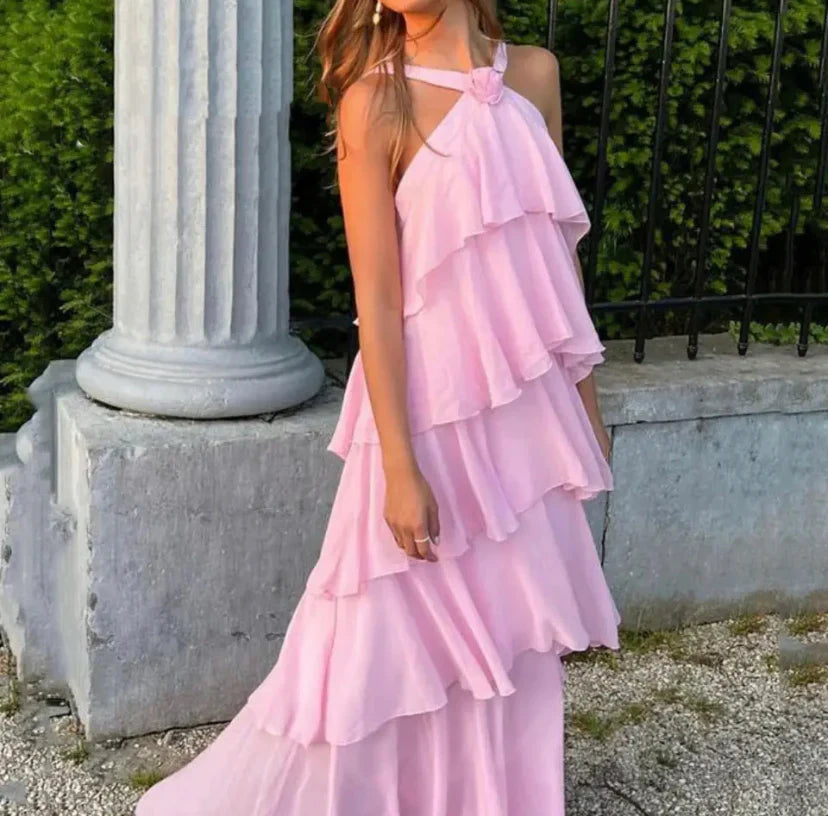 Women's Tiered A-Line Maxi Dress