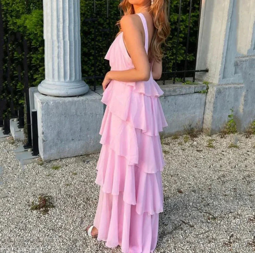 Women's Tiered A-Line Maxi Dress