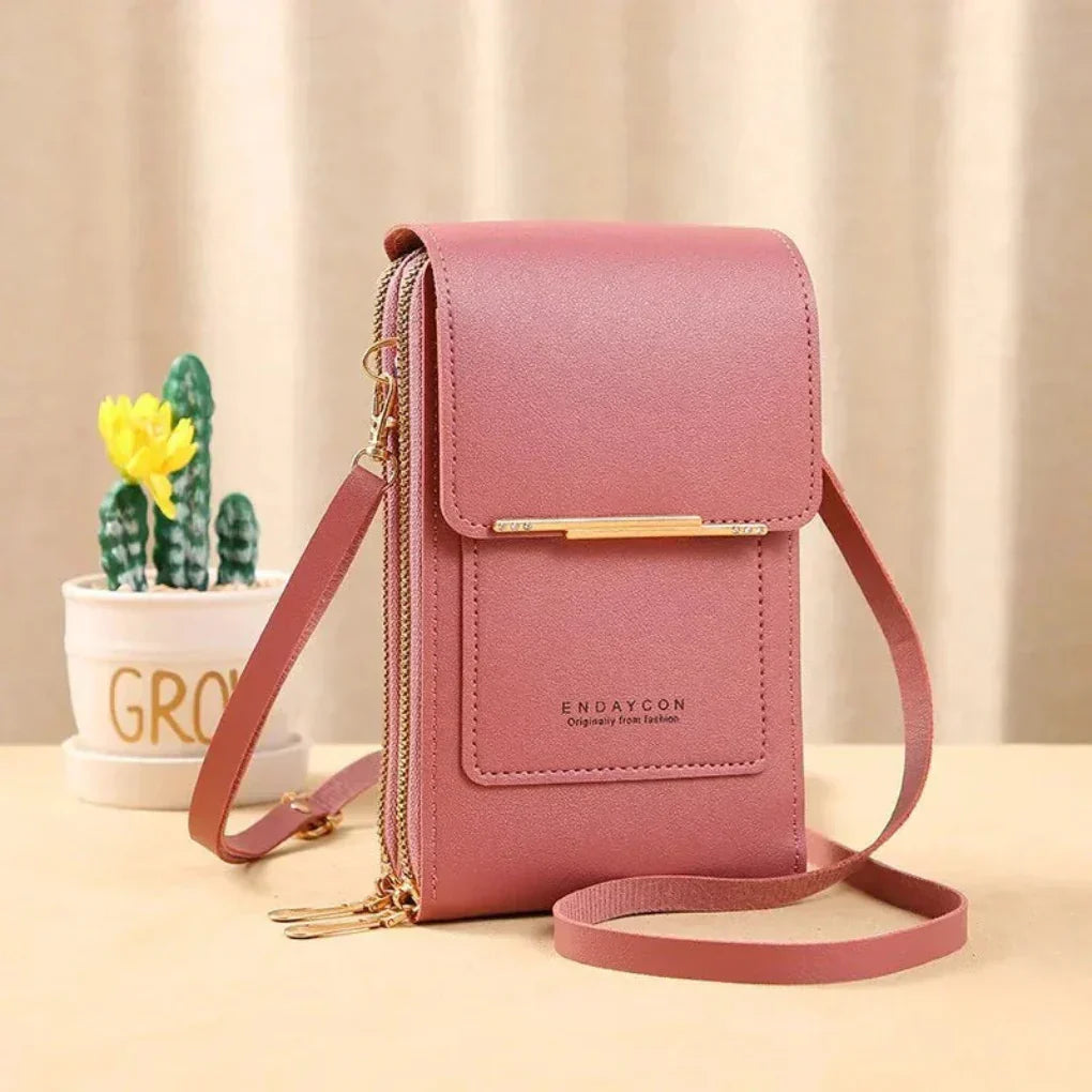 Women's Touchscreen Shoulder Bag with Front Pocket