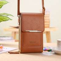 Women's Touchscreen Shoulder Bag with Zipper Pocket