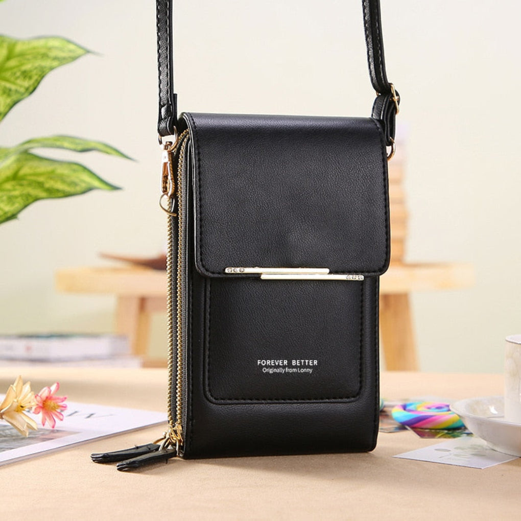 Women's Touchscreen Shoulder Bag with Zipper Pocket