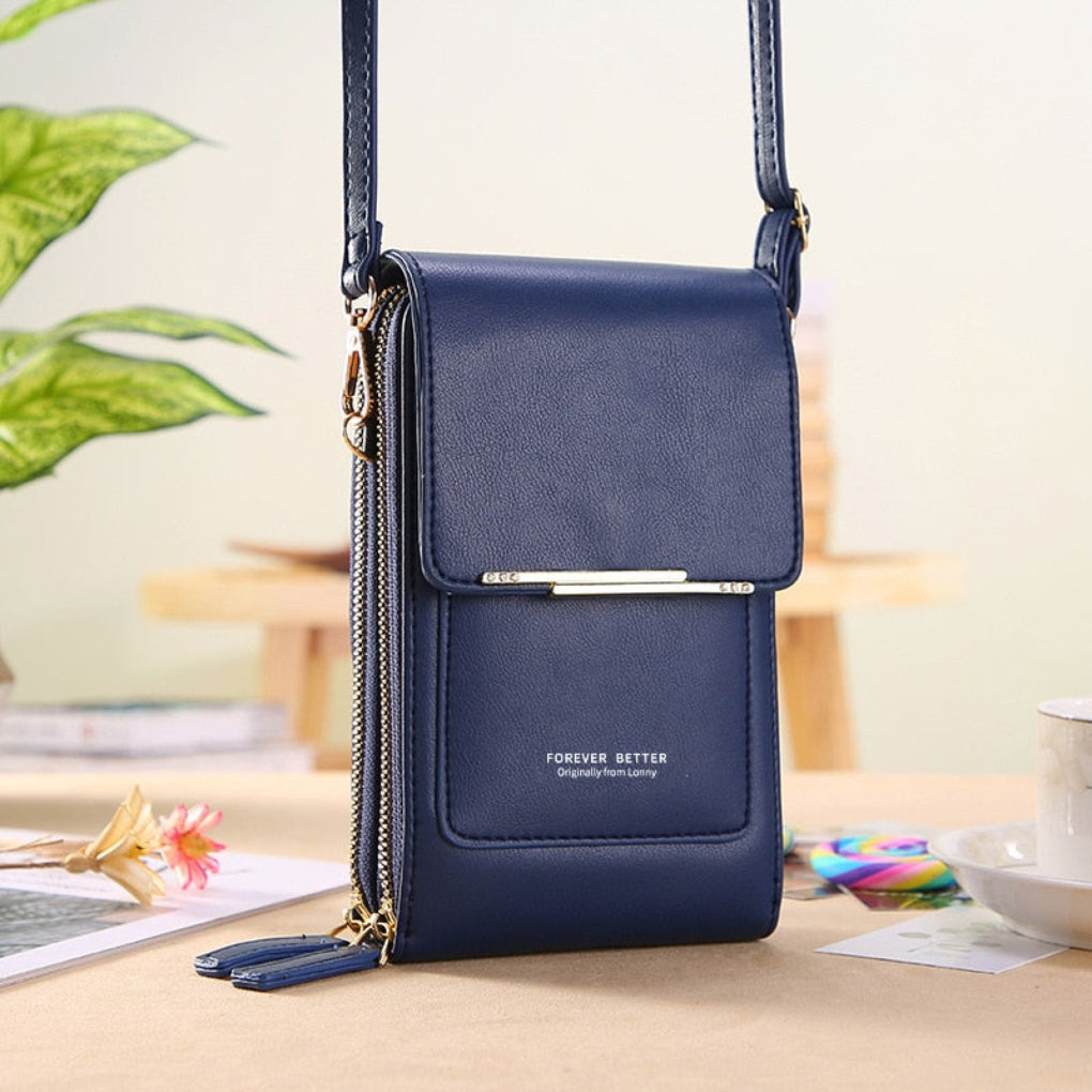 Women's Touchscreen Shoulder Bag with Zipper Pocket