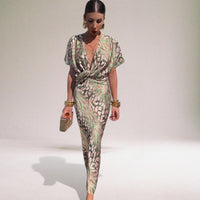 Women's Twist-Front Midi Dress