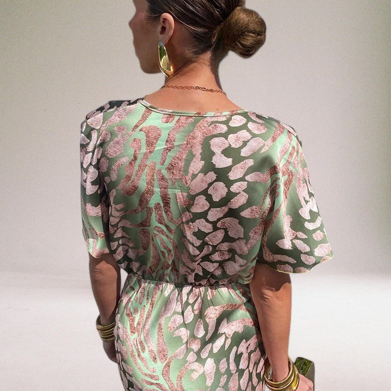 Women's Twist-Front Midi Dress