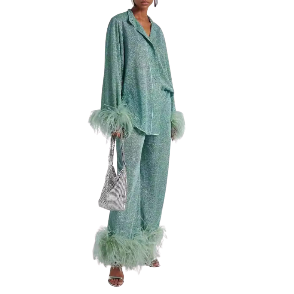 Women's Two-Piece Polyester Set