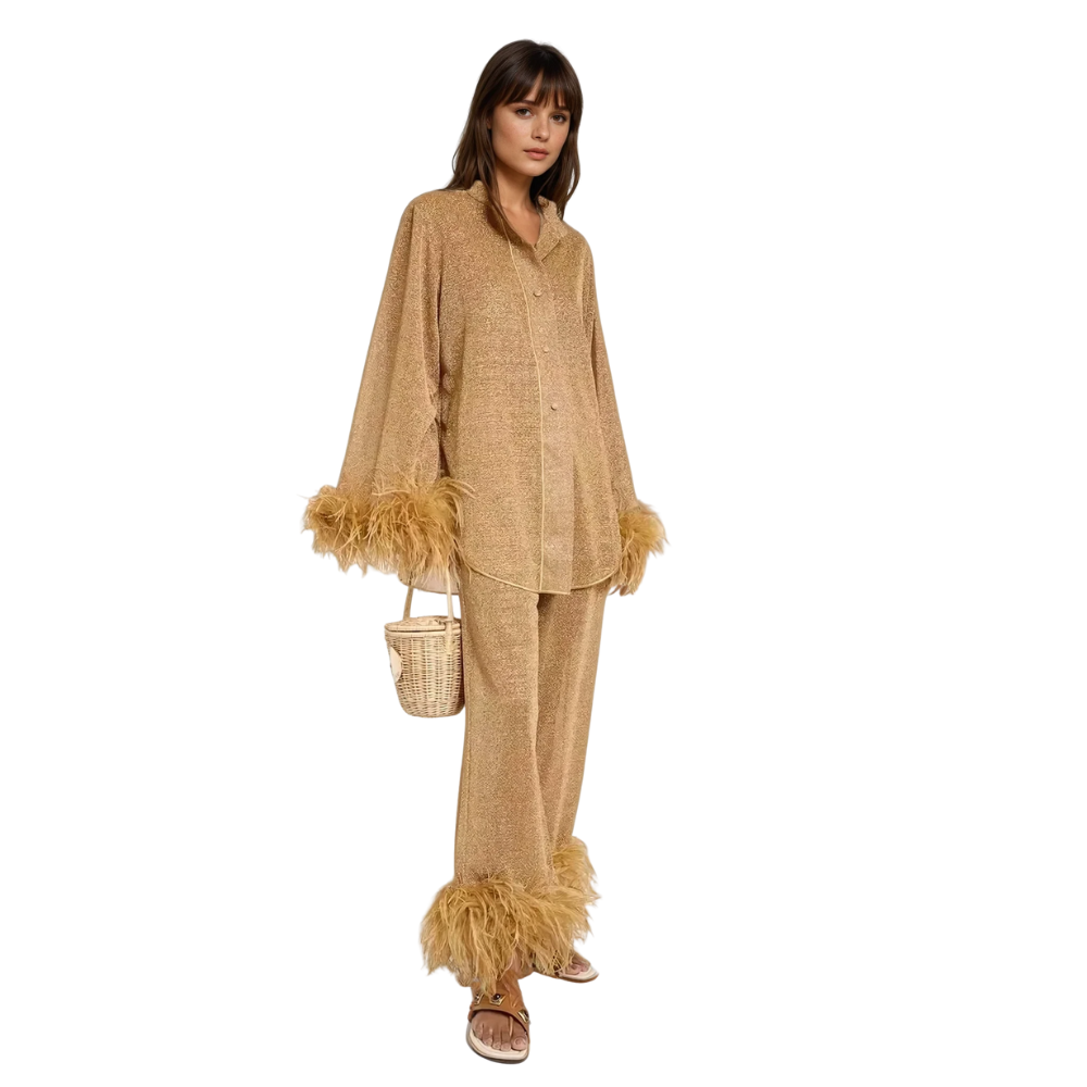 Women's Two-Piece Polyester Set