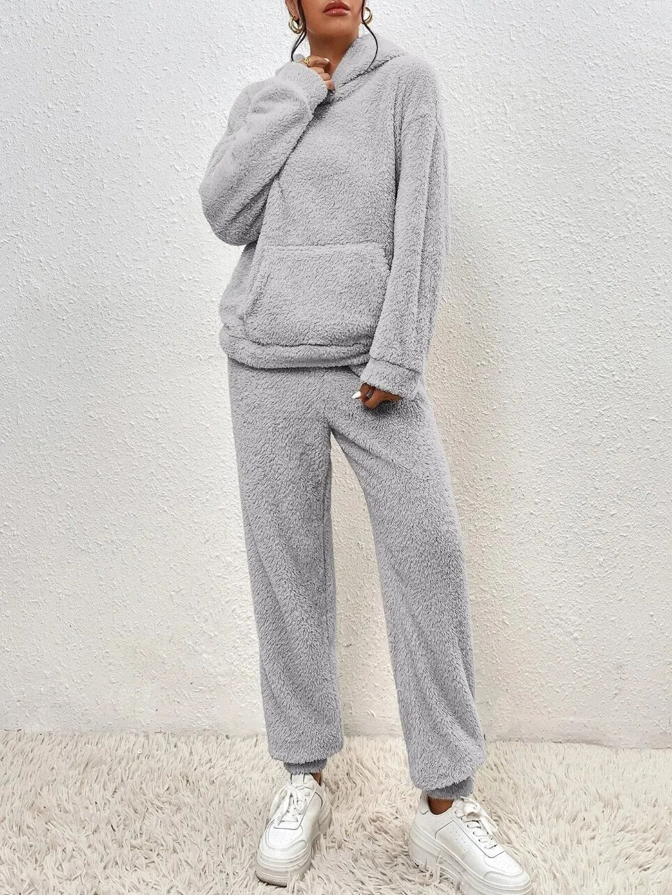 Women's Ultra-Comfortable Warm Hooded Loungewear Set