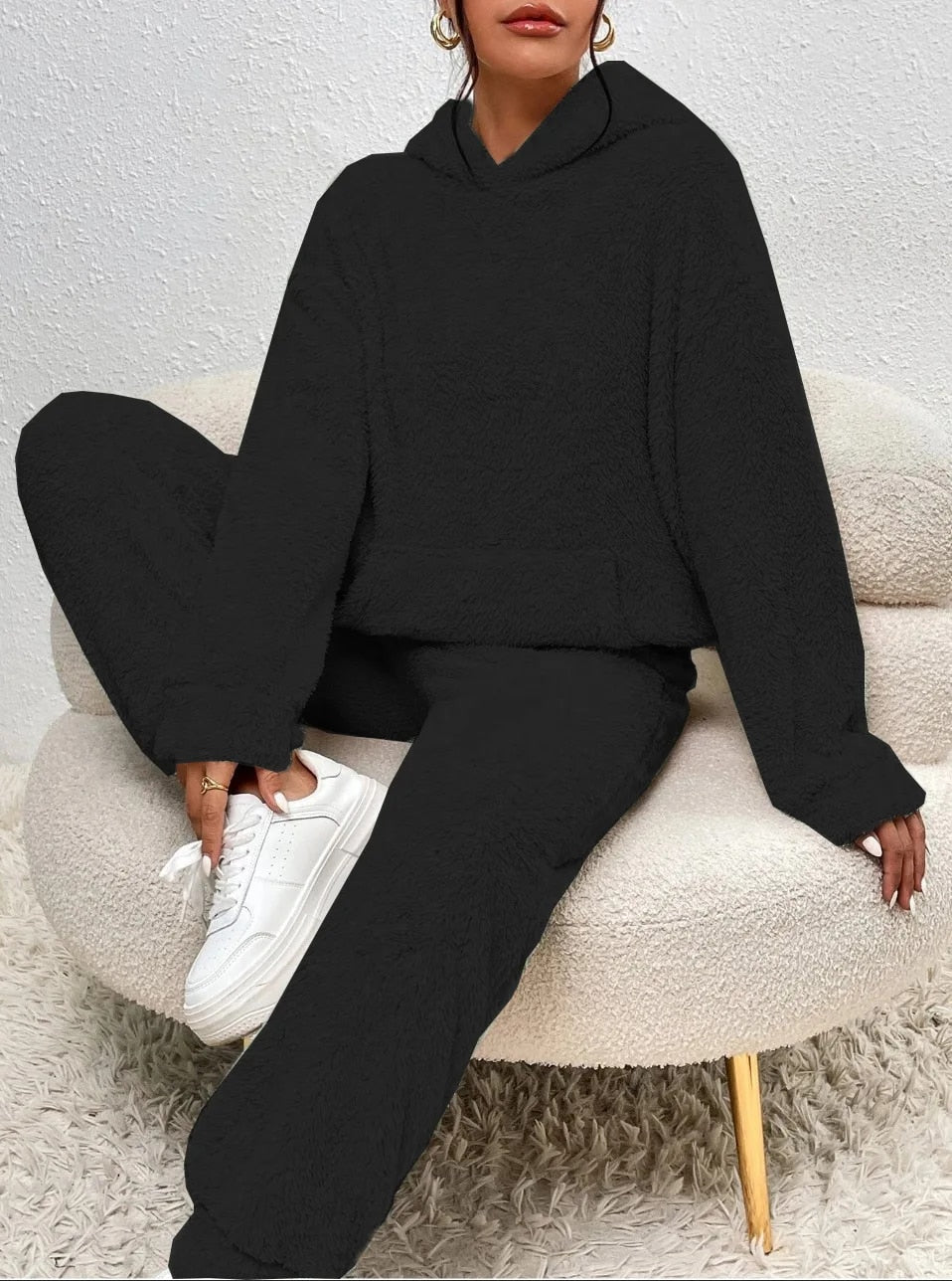 Women's Ultra-Comfortable Warm Hooded Loungewear Set