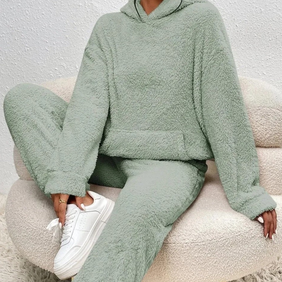 Women's Ultra-Comfortable Warm Hooded Loungewear Set