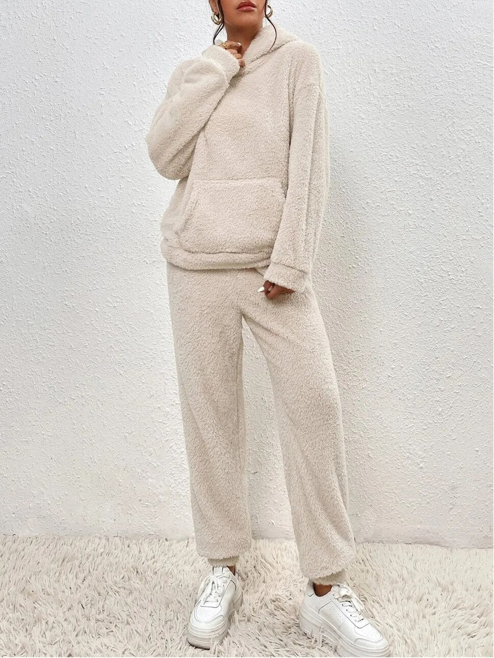 Women's Ultra-Comfortable Warm Hooded Loungewear Set