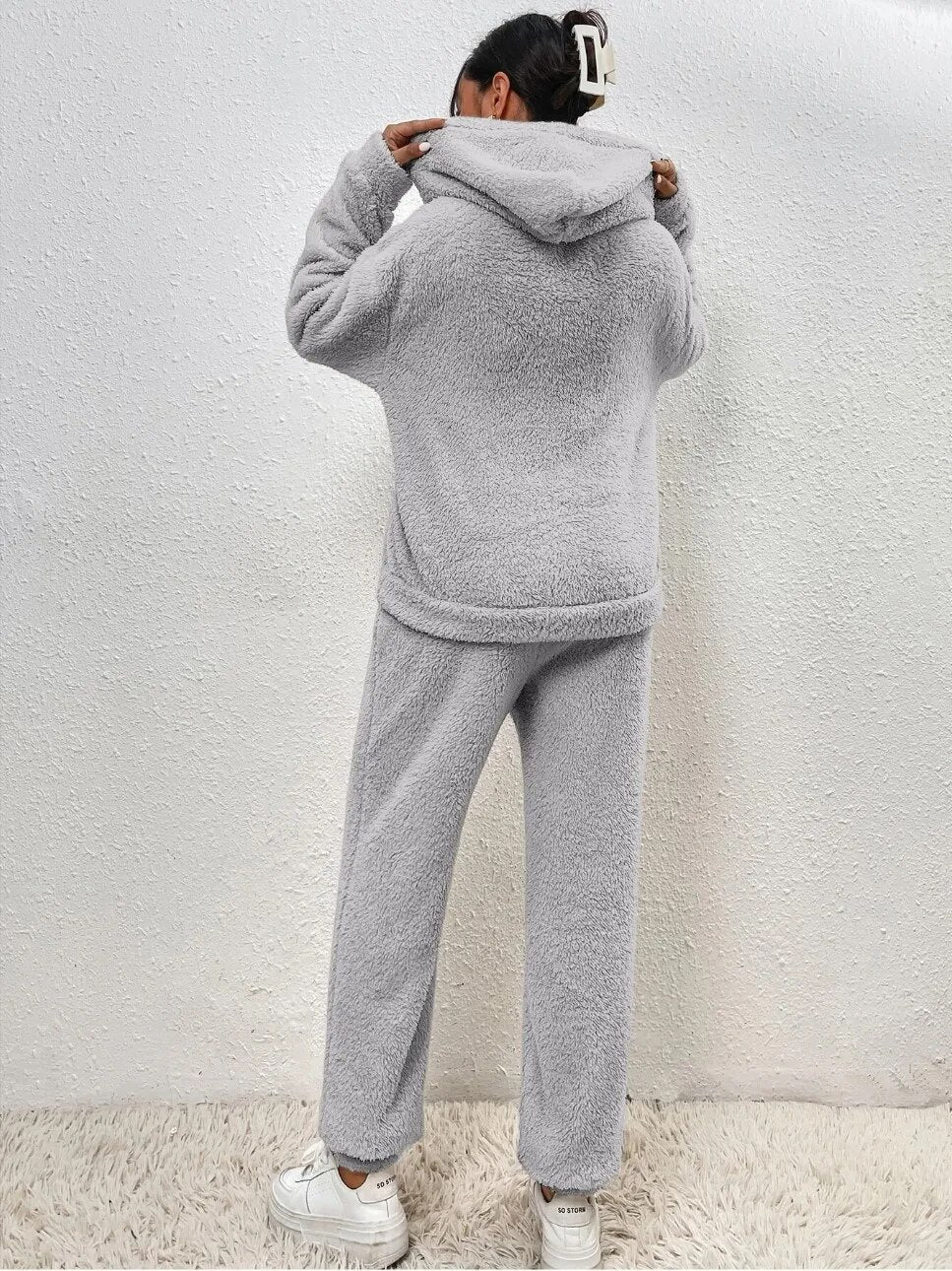 Women's Ultra-Comfortable Warm Hooded Loungewear Set