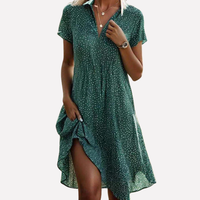 Women's V-Neck A-Line Mini Dress
