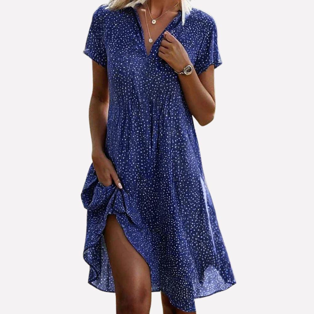 Women's V-Neck A-Line Mini Dress