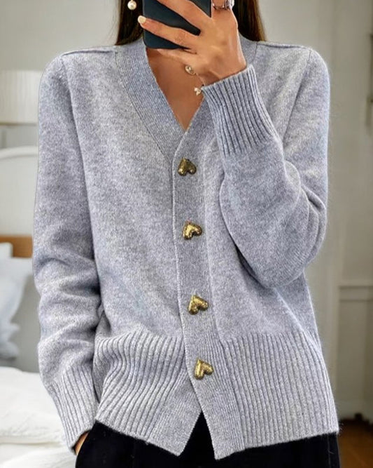 Women's V-Neck Cardigan Sweater