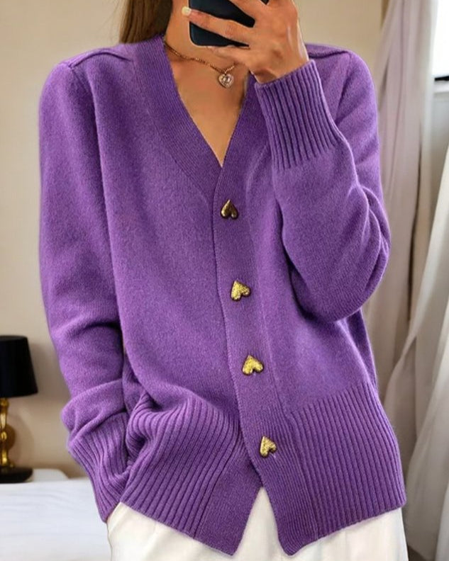 Women's V-Neck Cardigan Sweater