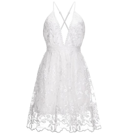 Women's V-Neck Mini Dress