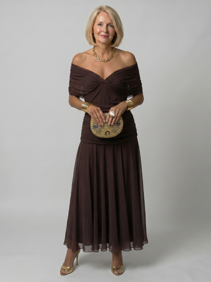 Women's V-Neck Wrap Maxi Dress
