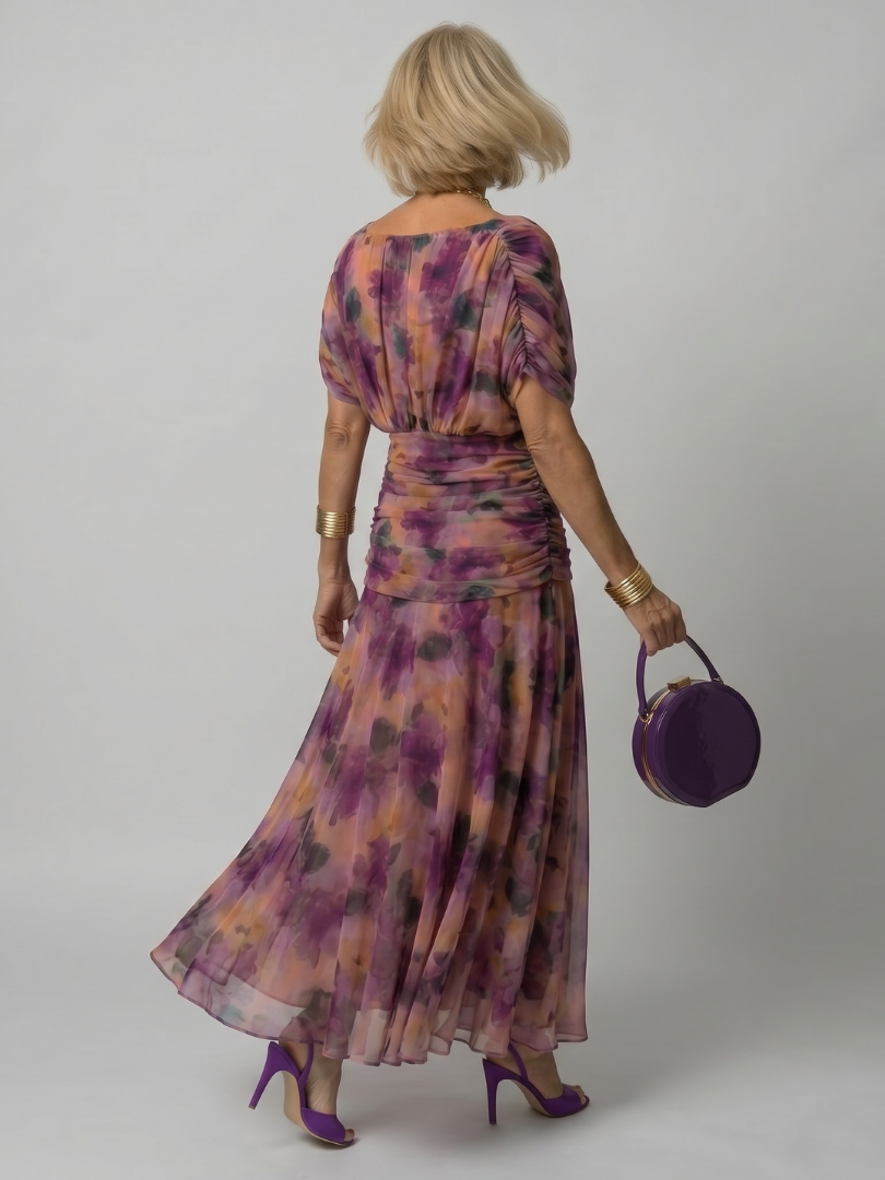 Women's V-Neck Wrap Maxi Dress