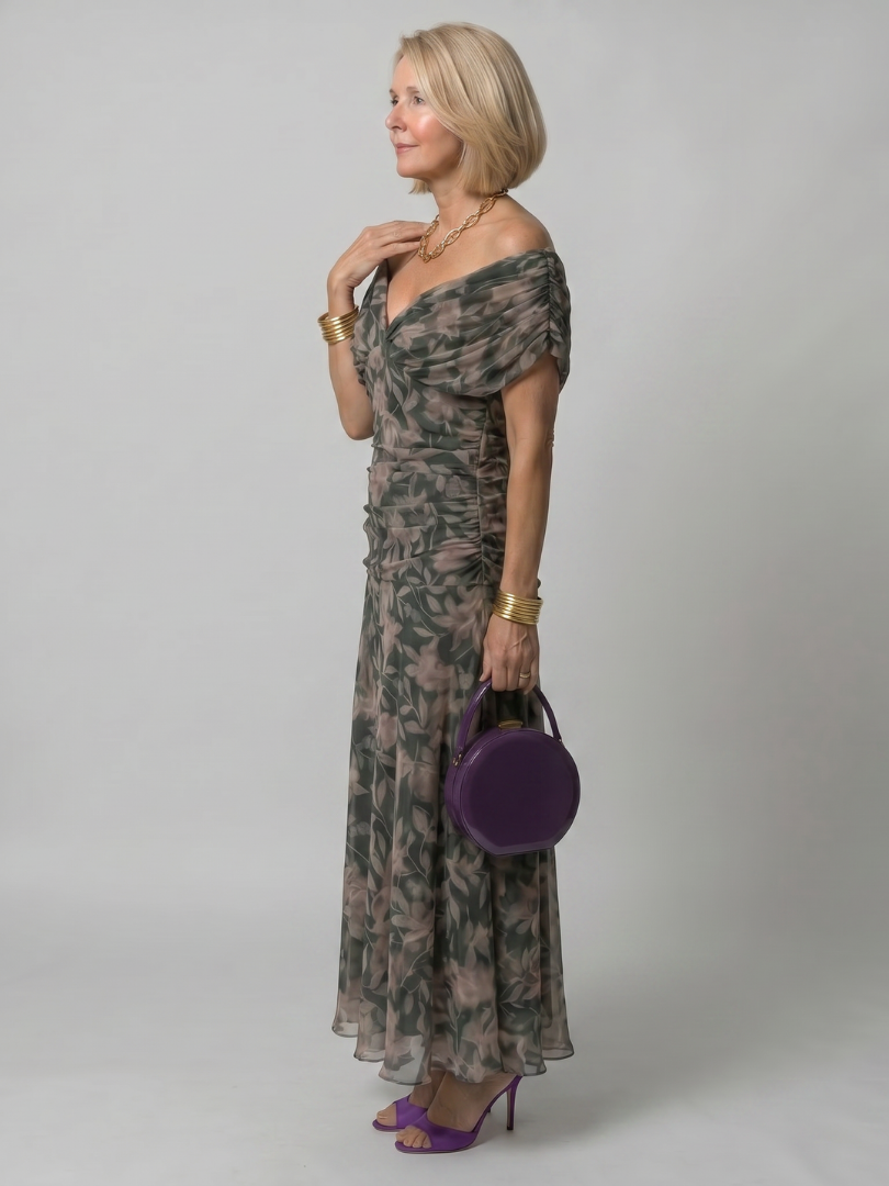 Women's V-Neck Wrap Maxi Dress