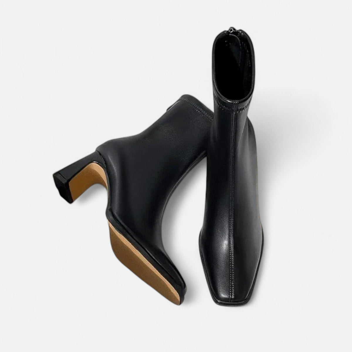 Women's Vintage Ankle Boots – Square Toe & Block Heel