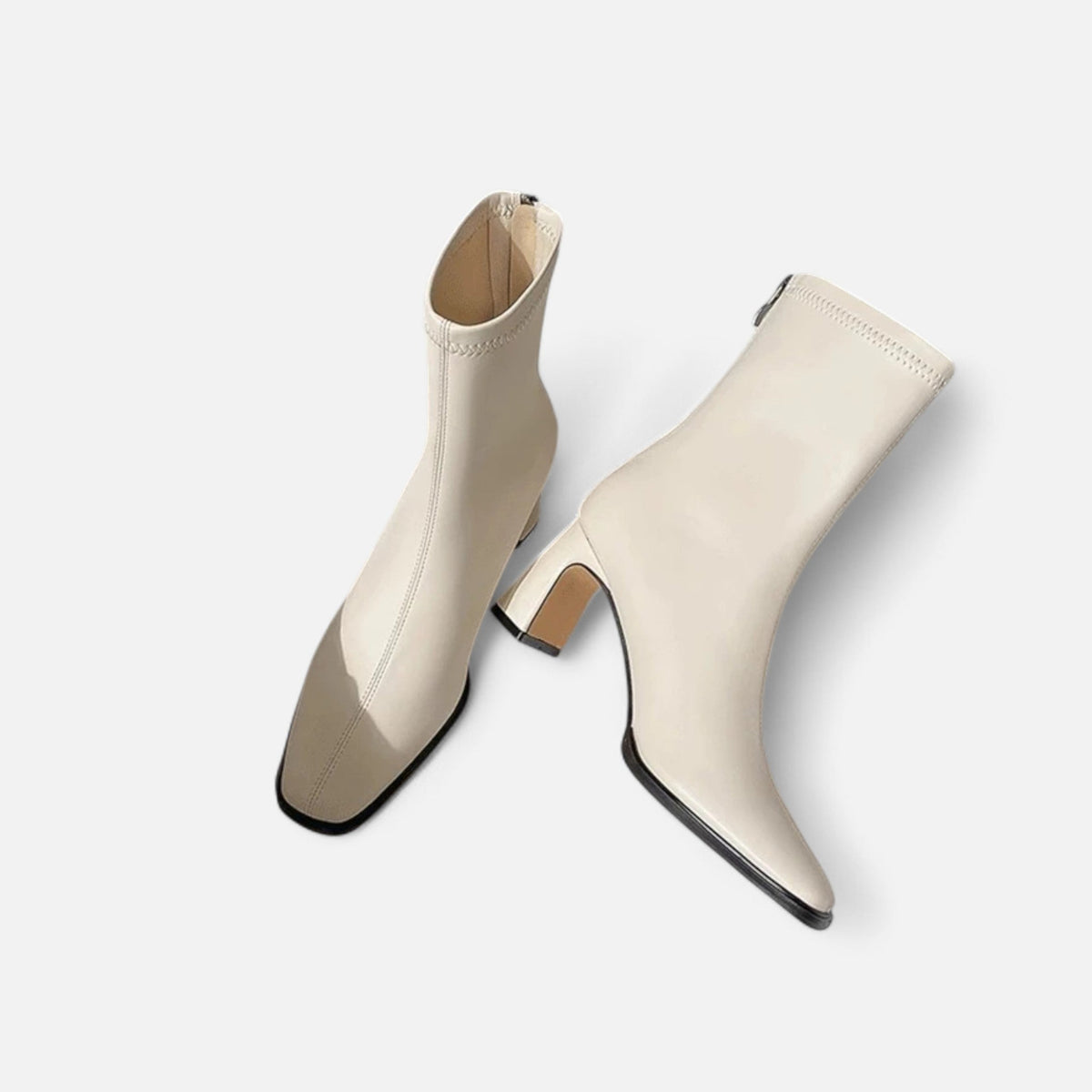Women's Vintage Ankle Boots – Square Toe & Block Heel