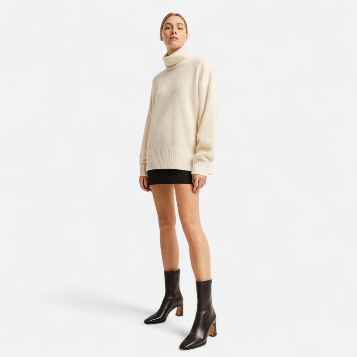 Women's Vintage Ankle Boots – Square Toe & Block Heel