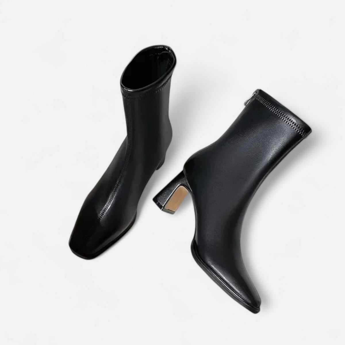 Women's Vintage Ankle Boots – Square Toe & Block Heel