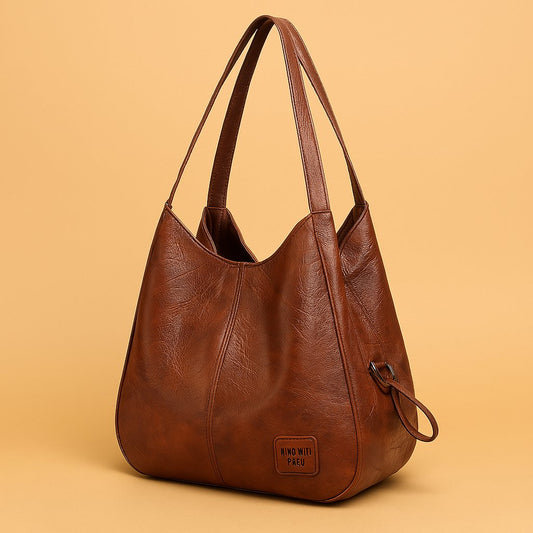 Women's Vintage Soft Leather Slouchy Hobo Shoulder Bag