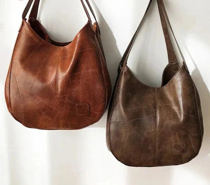 Women's Vintage Soft Leather Slouchy Hobo Shoulder Bag