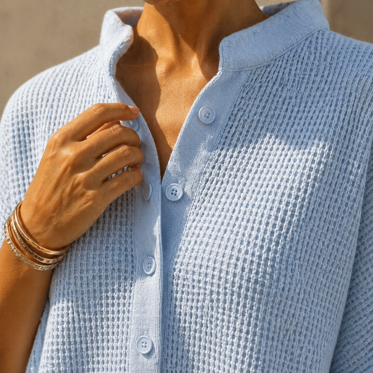 Women's Waffle-Knit Two-Piece Set