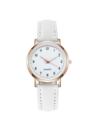 Women's Watch with Leather Strap and Luxurious Design
