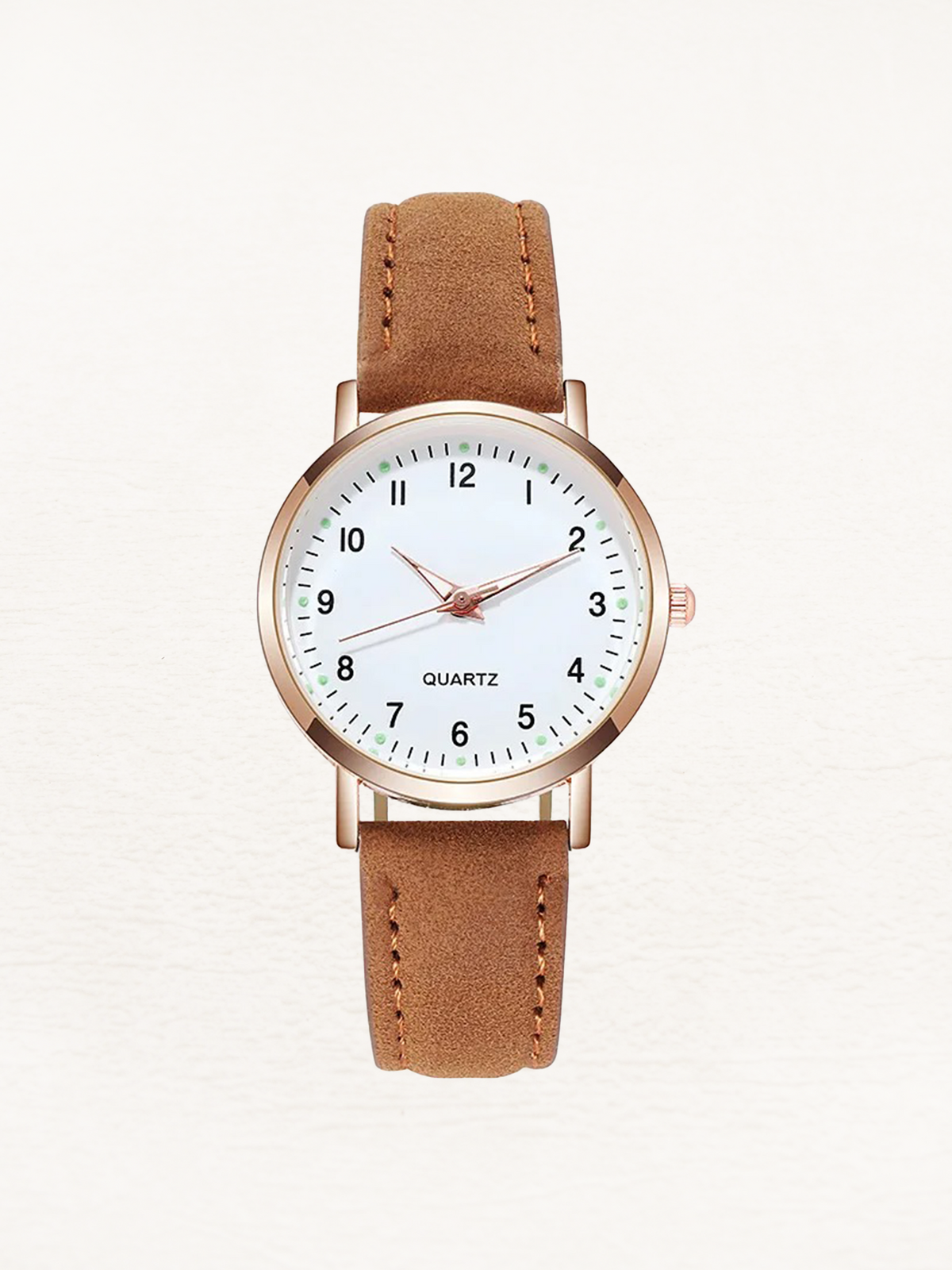 Women's Watch with Leather Strap and Luxurious Design