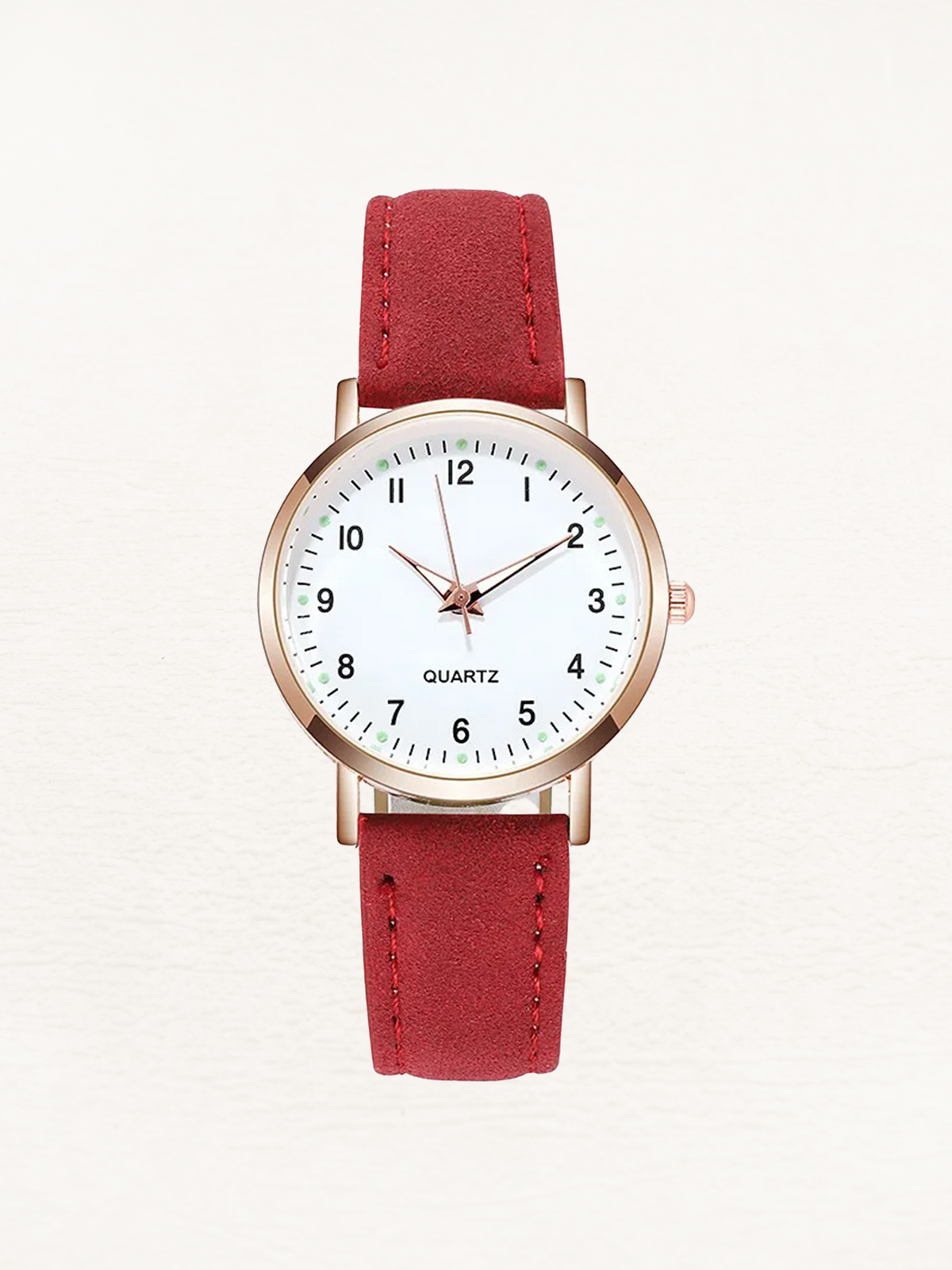 Women's Watch with Leather Strap and Luxurious Design