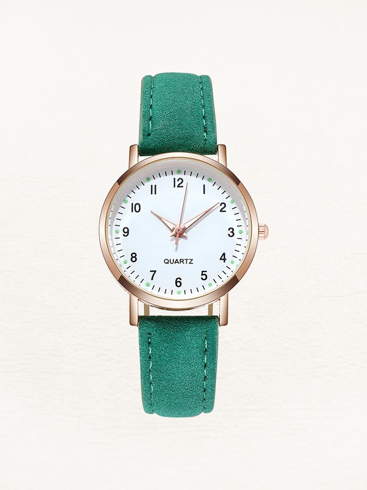 Women's Watch with Leather Strap and Luxurious Design