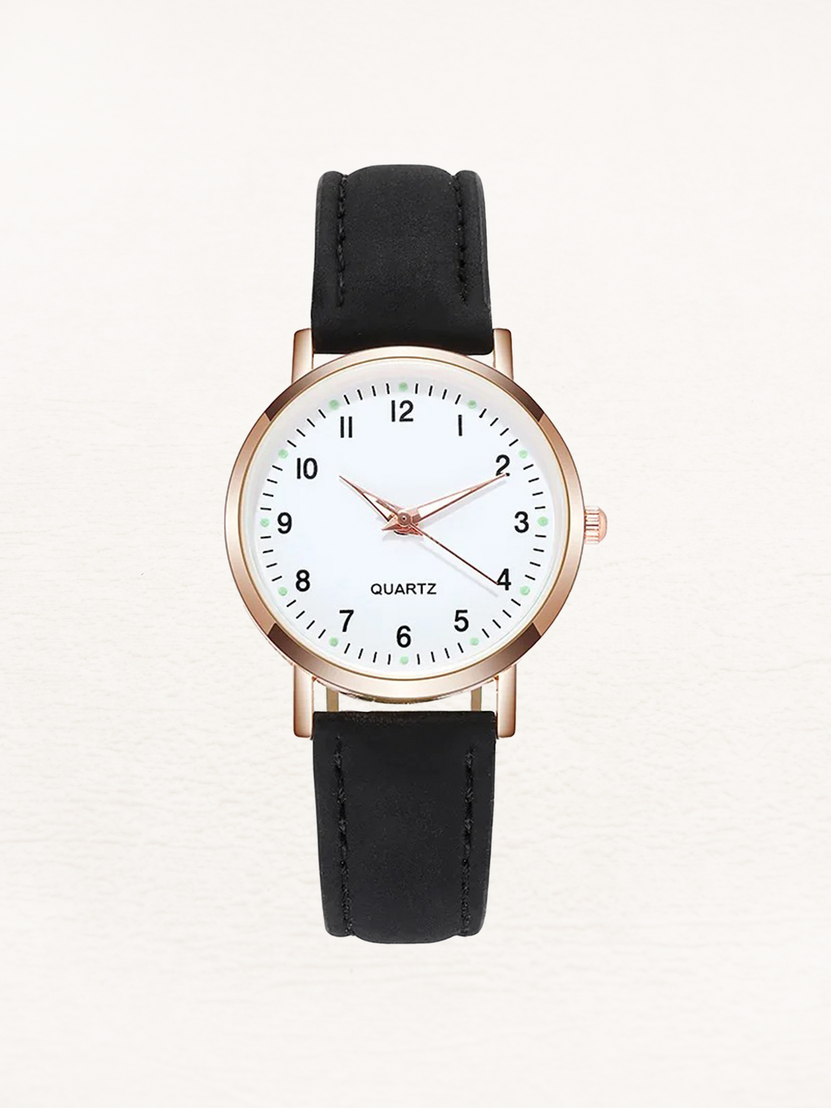 Women's Watch with Leather Strap and Luxurious Design