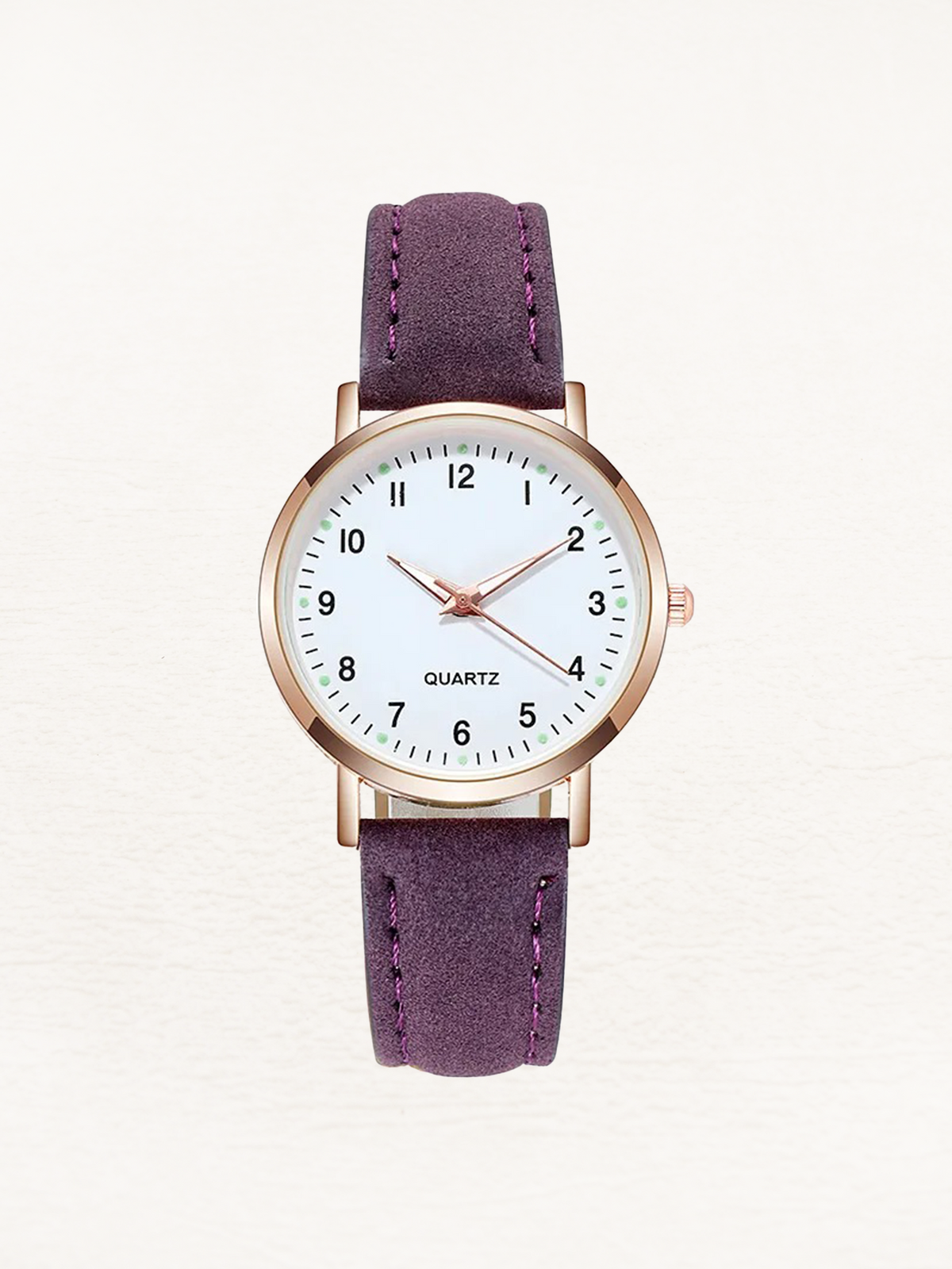Women's Watch with Leather Strap and Luxurious Design