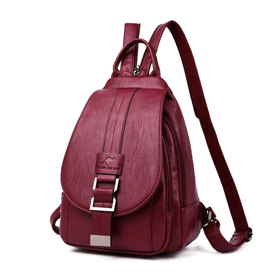 Women's Waterproof Leather Backpack
