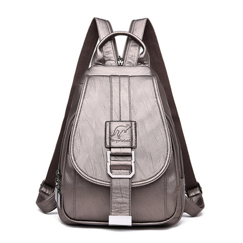 Women's Waterproof Leather Backpack