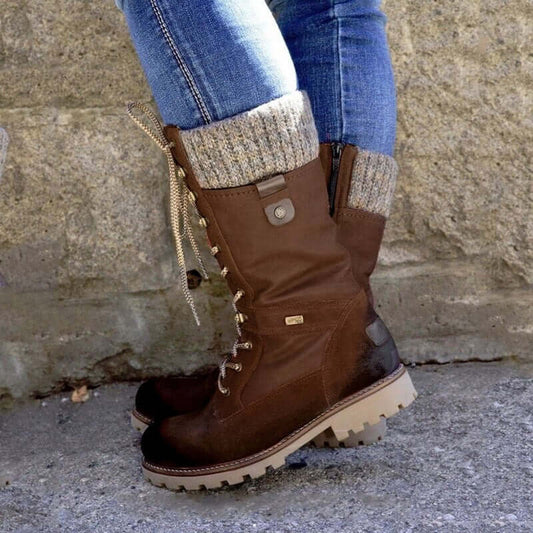 Women's Waterproof Winter Boots with Non-Slip Sole for Cold Weather Adventures