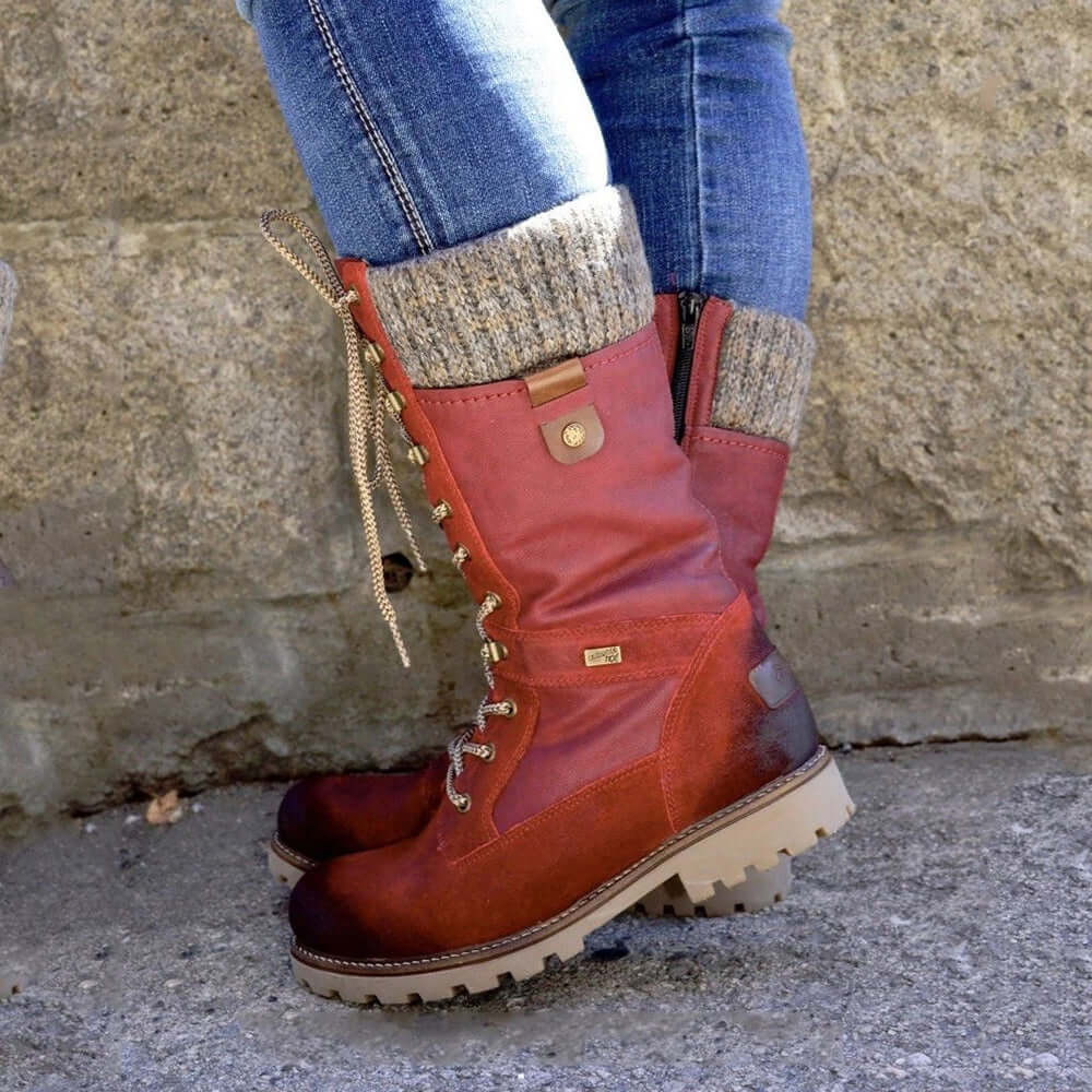 Women's Waterproof Winter Boots with Non-Slip Sole for Cold Weather Adventures
