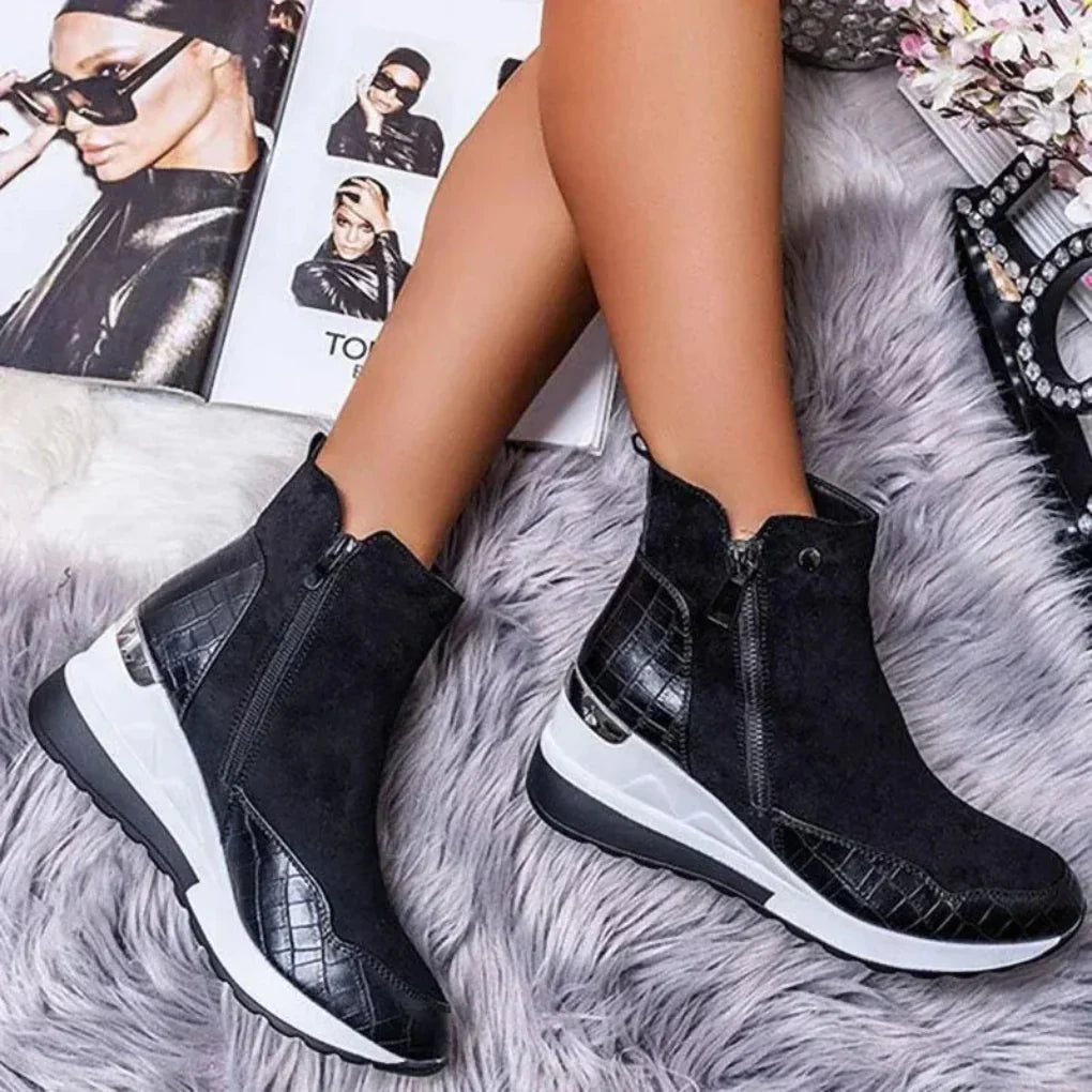 Women's Waterproof Zipped Ankle Boots