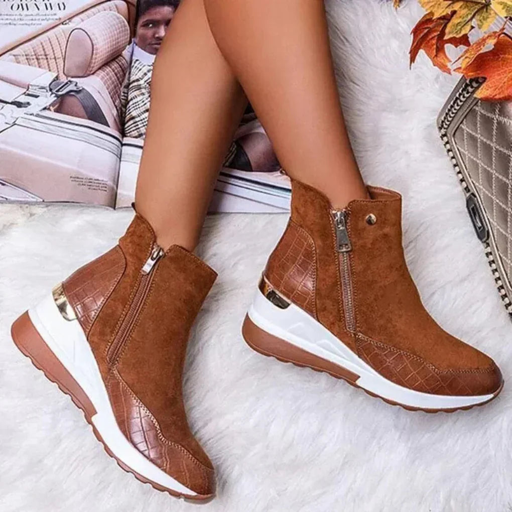 Women's Waterproof Zipped Ankle Boots
