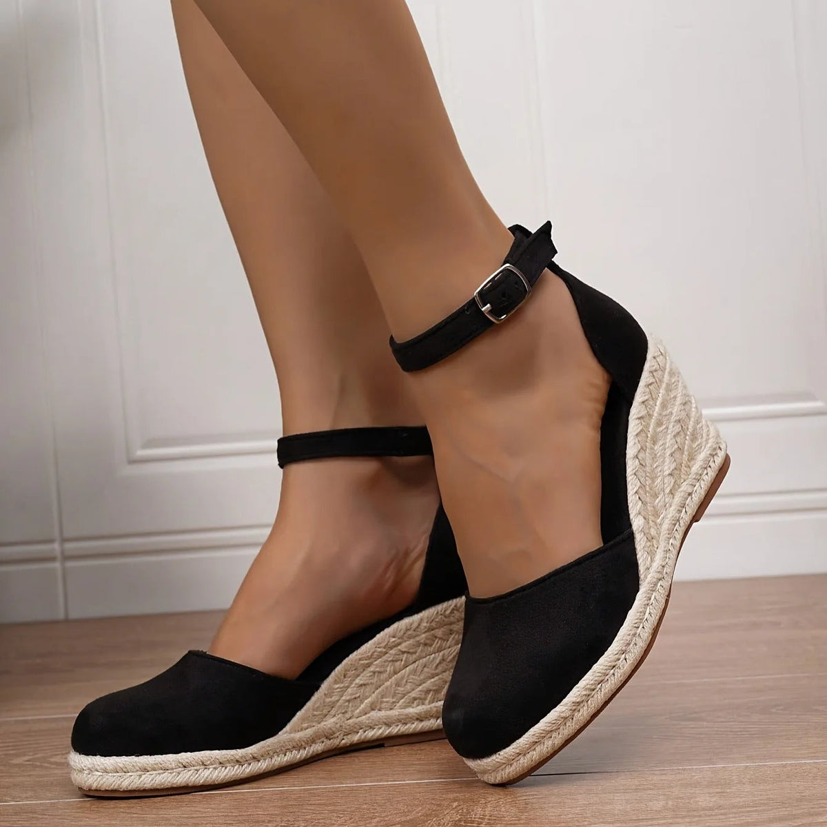 Women's Wedge Heel Ankle Strap Platform Shoes