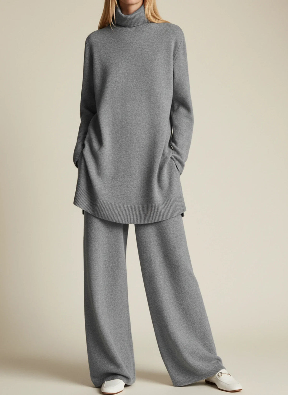 Women's Wide-Leg Relaxed Fit Trousers Set